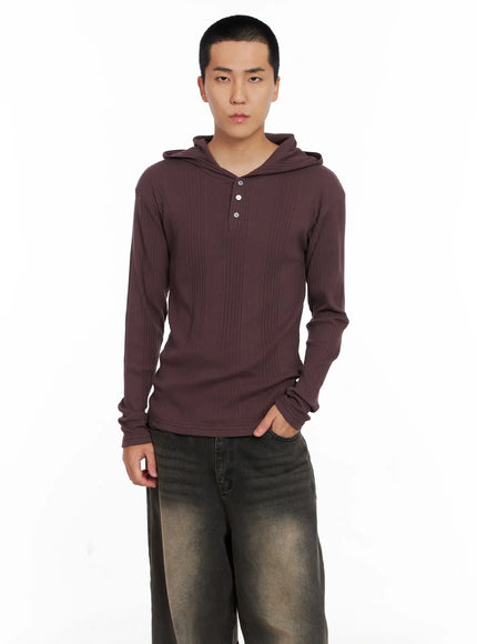 mens-henley-neck-long-sleeve-hoodie-is502