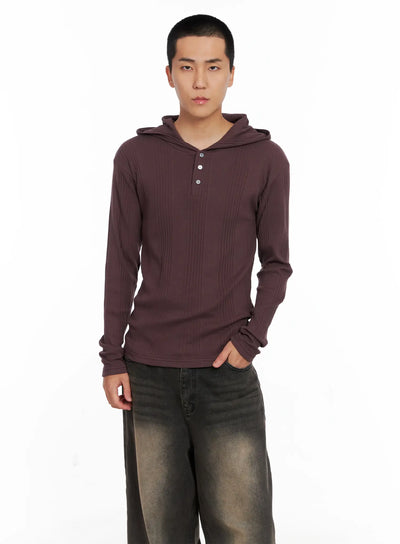 mens-henley-neck-long-sleeve-hoodie-is502