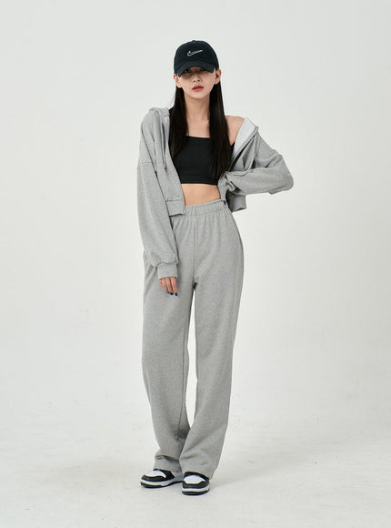 Lewkin Soft Basic Two Way Hoodie Zip Up C1210