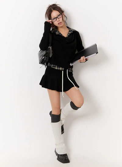 Ruffle Flare Mini Skirt CN527