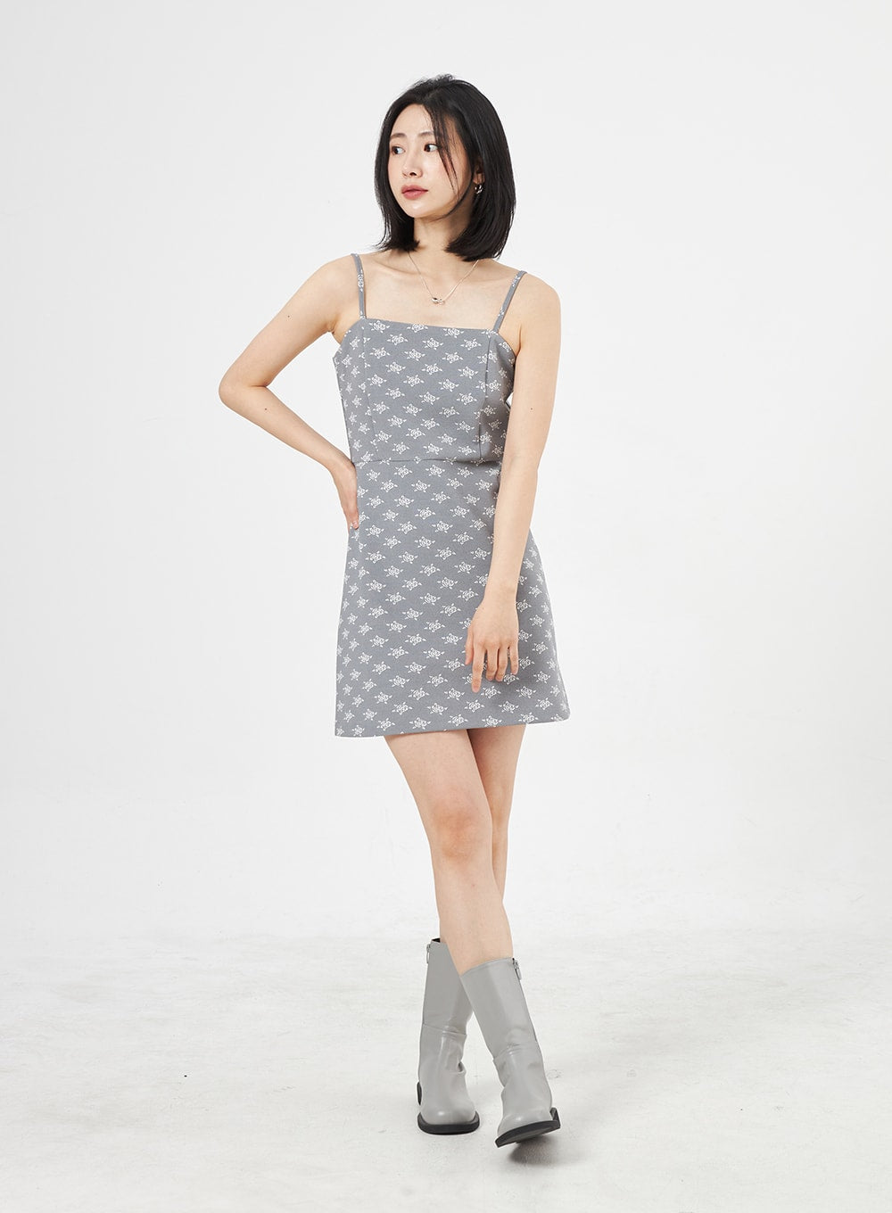 Rose Print Mini Dress OA310