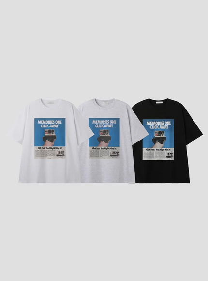 Polaroid Print Graphic T-Shirt IL516