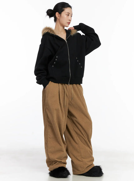 textured-fleece-baggy-pants-cd505