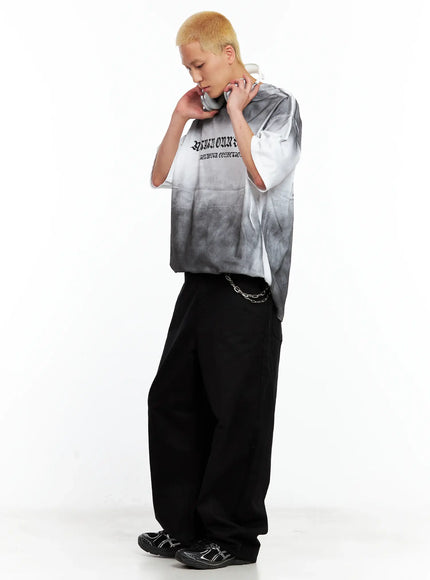 Men's Gradient Graphic Oversized Tee IL511