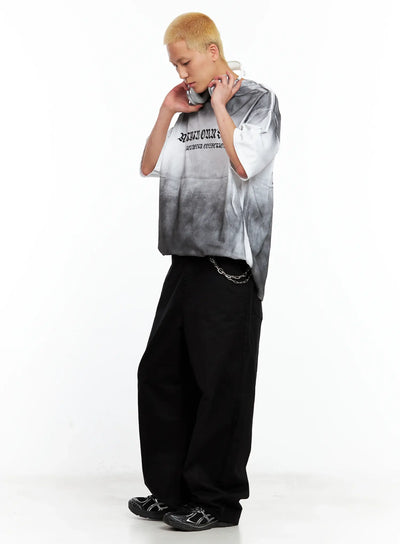 Men's Gradient Graphic Oversized Tee IL511