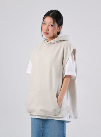 Oversized Hoodie Vest IA305