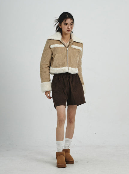 Corduroy Wide Shorts CD07