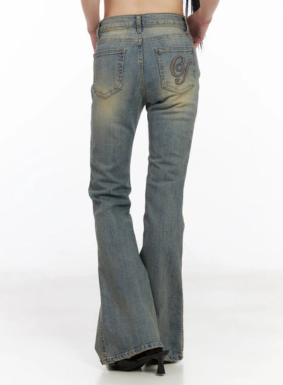 samira-embroidered-flare-jeans-cf518 / Light blue
