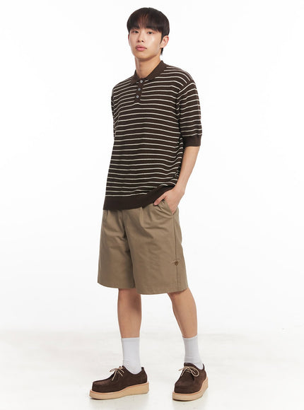 mens-roll-up-cotton-shorts-dark-beige-ia518