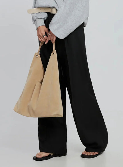 casual-suede-tote-bag-in507 / Beige