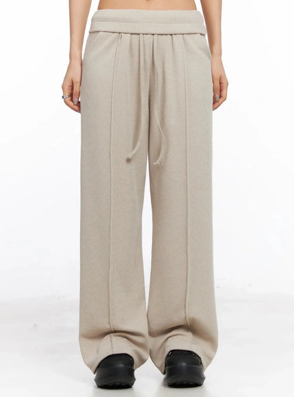 casual-wide-leg-sweatpants-ia507 / Beige