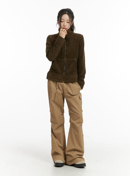 low-rise-boot-cut-pants-cj410 / Beige