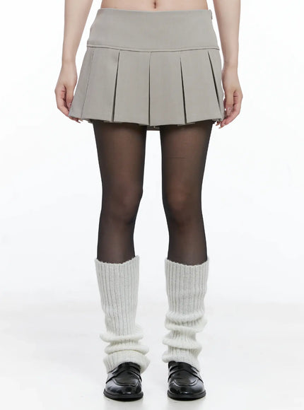 classic-a-line-pleated-skirt-cs501 / Beige