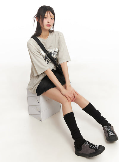 star-graphic-cotton-t-shirt-iy502 / Beige