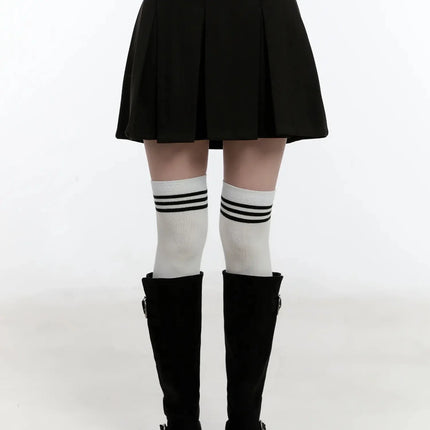 classic-pleated-mini-skirt-id526 / Black