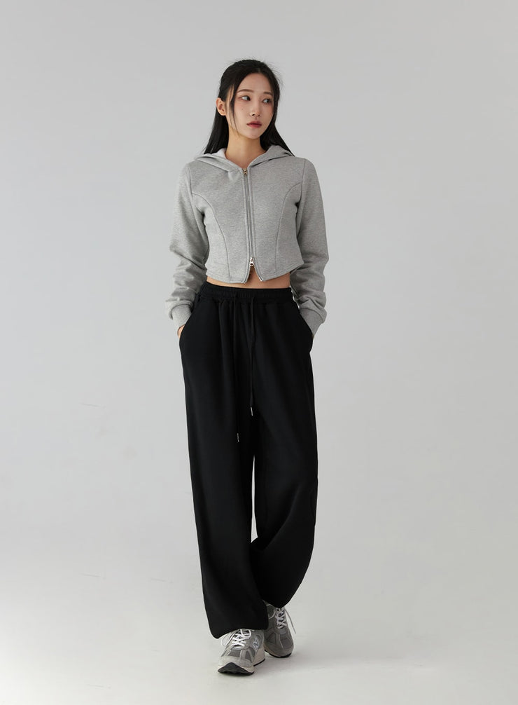 straight-leg-sweatpants-cd322 / Black