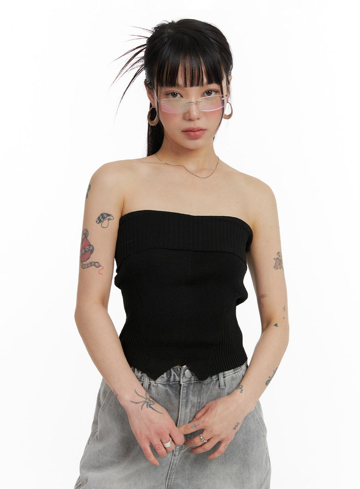 solid-tube-top-if426 / Black