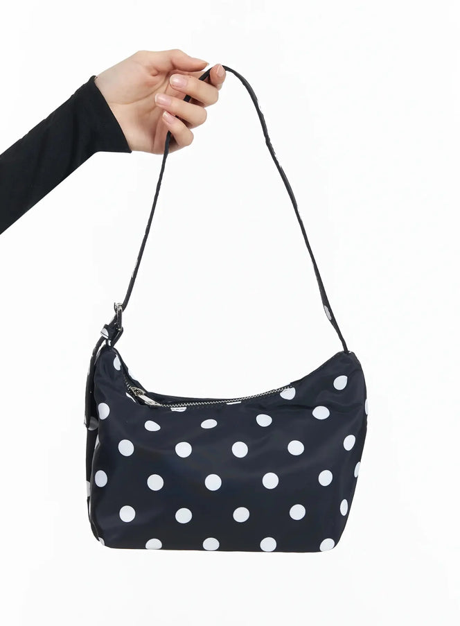 polka-dot-mini-shoulder-bag-ia508 / Black