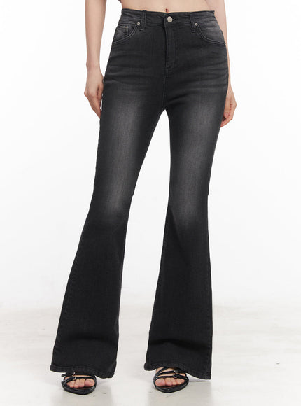 lior-slim-fit-bootcut-jeans-iy516 / Black