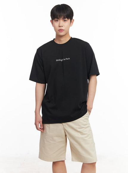 mens-small-graphic-print-t-shirt-ia529 / Black