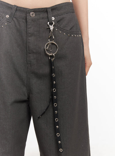 eyelet-belt-keyring-iy516 / Black