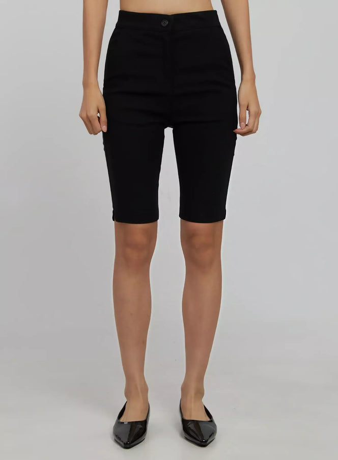 high-waist-fleece-leggings-ij509 / Black