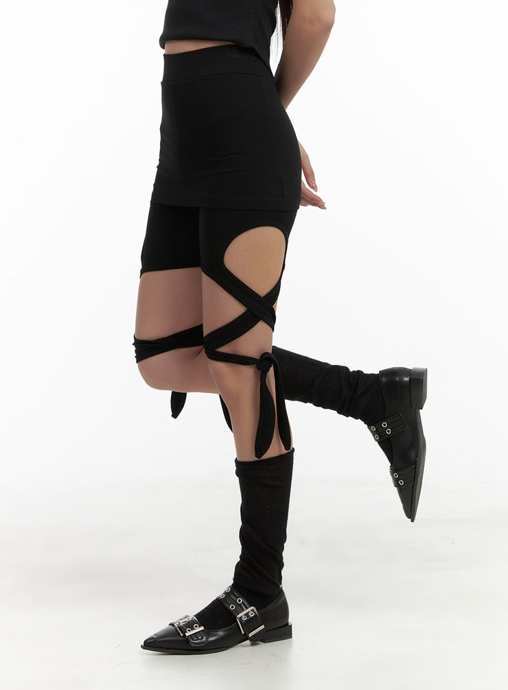 strap-skort-ca409 / Black