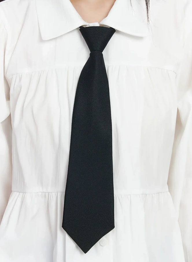 classic-solid-necktie-if505 / Black