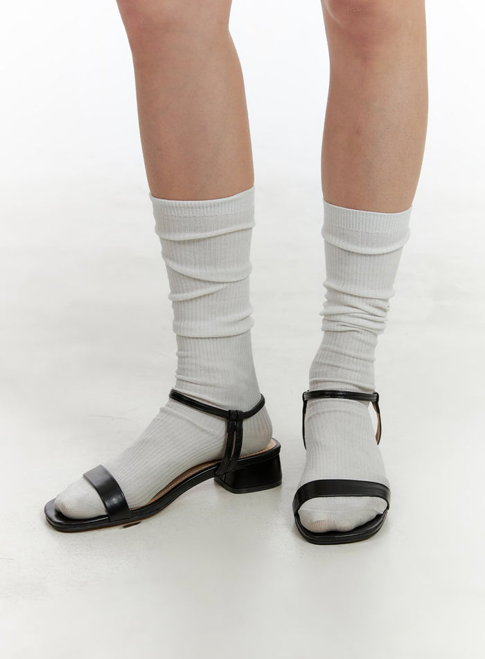 strap-faux-leather-sandals-ou411 / Black