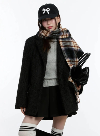 oversized-boucle-coat-id526 / Black