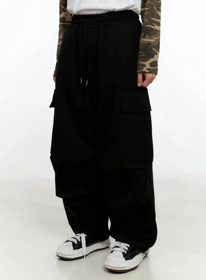 mens-cargo-training-pants-in525 / Black