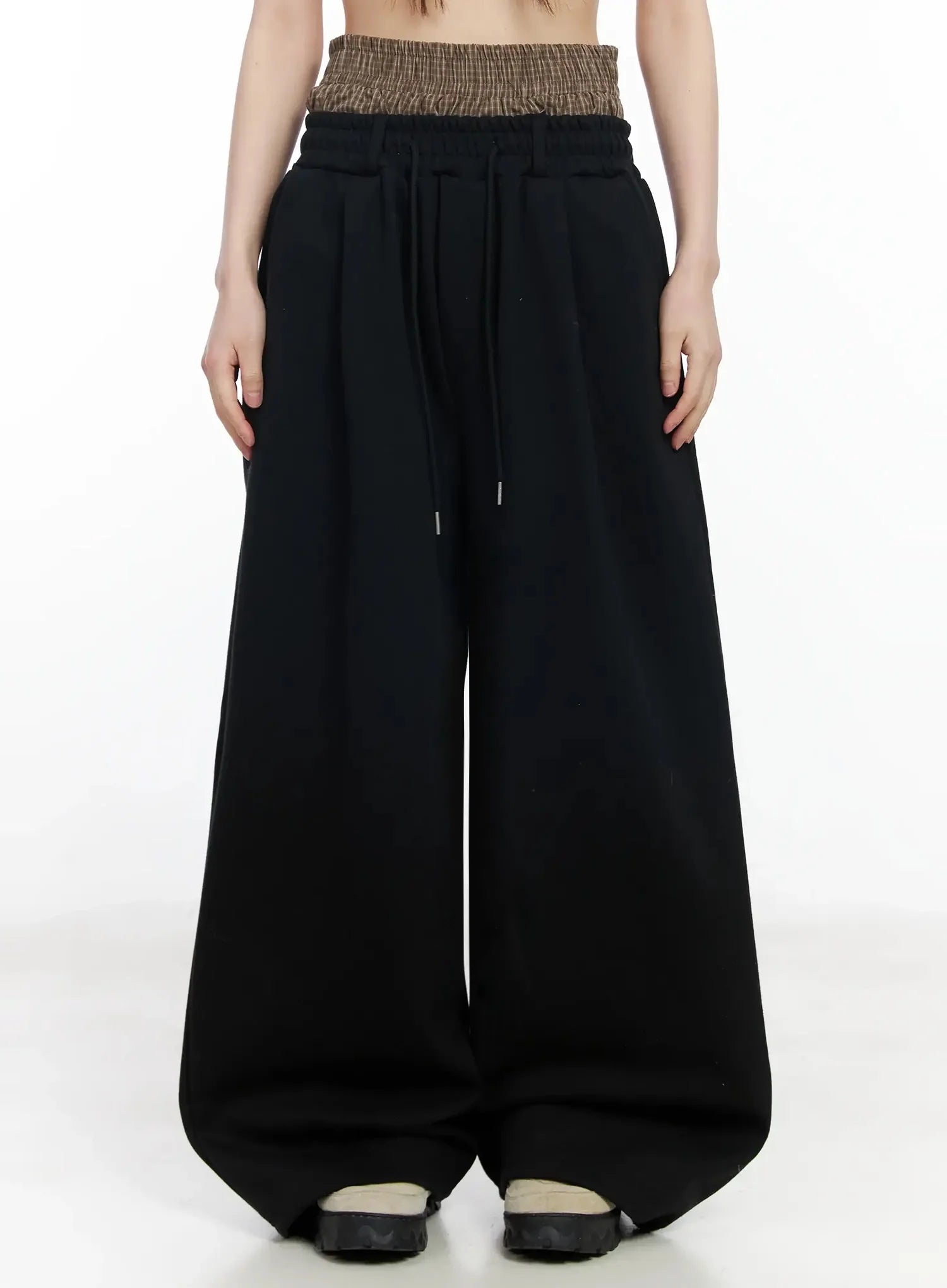 double-layer-sagging-trousers-im530 / Black