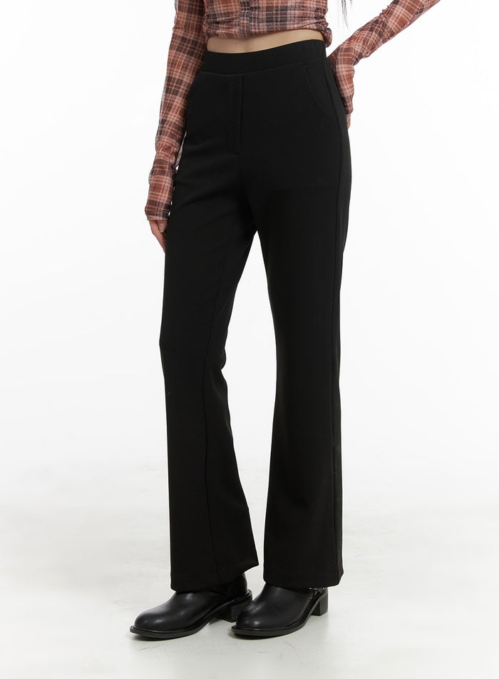 basic-straight-trousers-om426 / Black