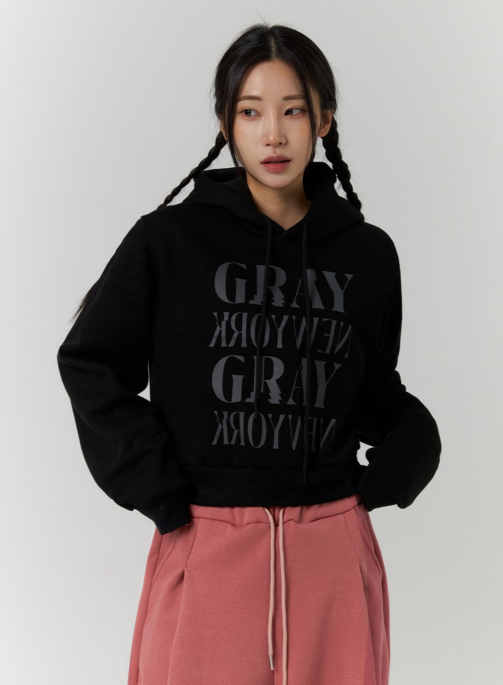 Lettering Sweat Hoodie CD312 - Acubi style | LEWKIN