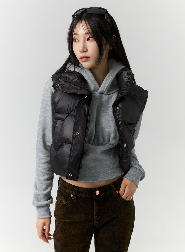 cropped-puffer-vest-cn320 / Black