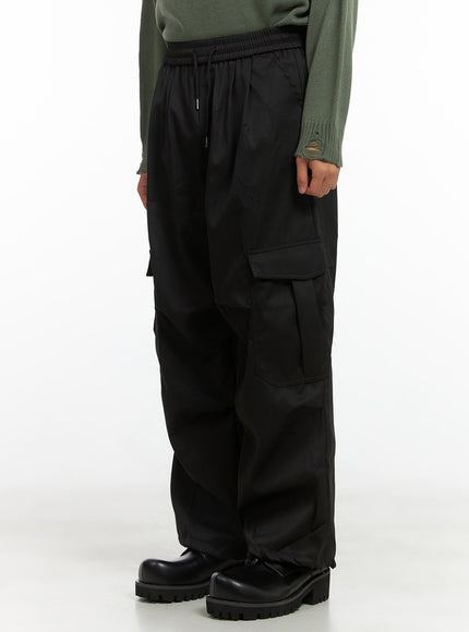 cargo-chic-wide-fit-pants-co410 / Black