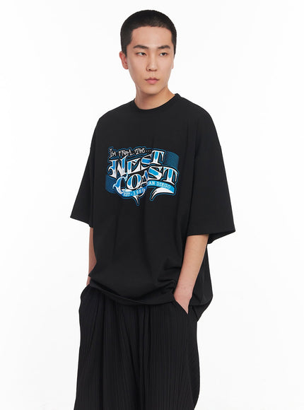 mens-west-coast-graphic-tee-iy506 / Black