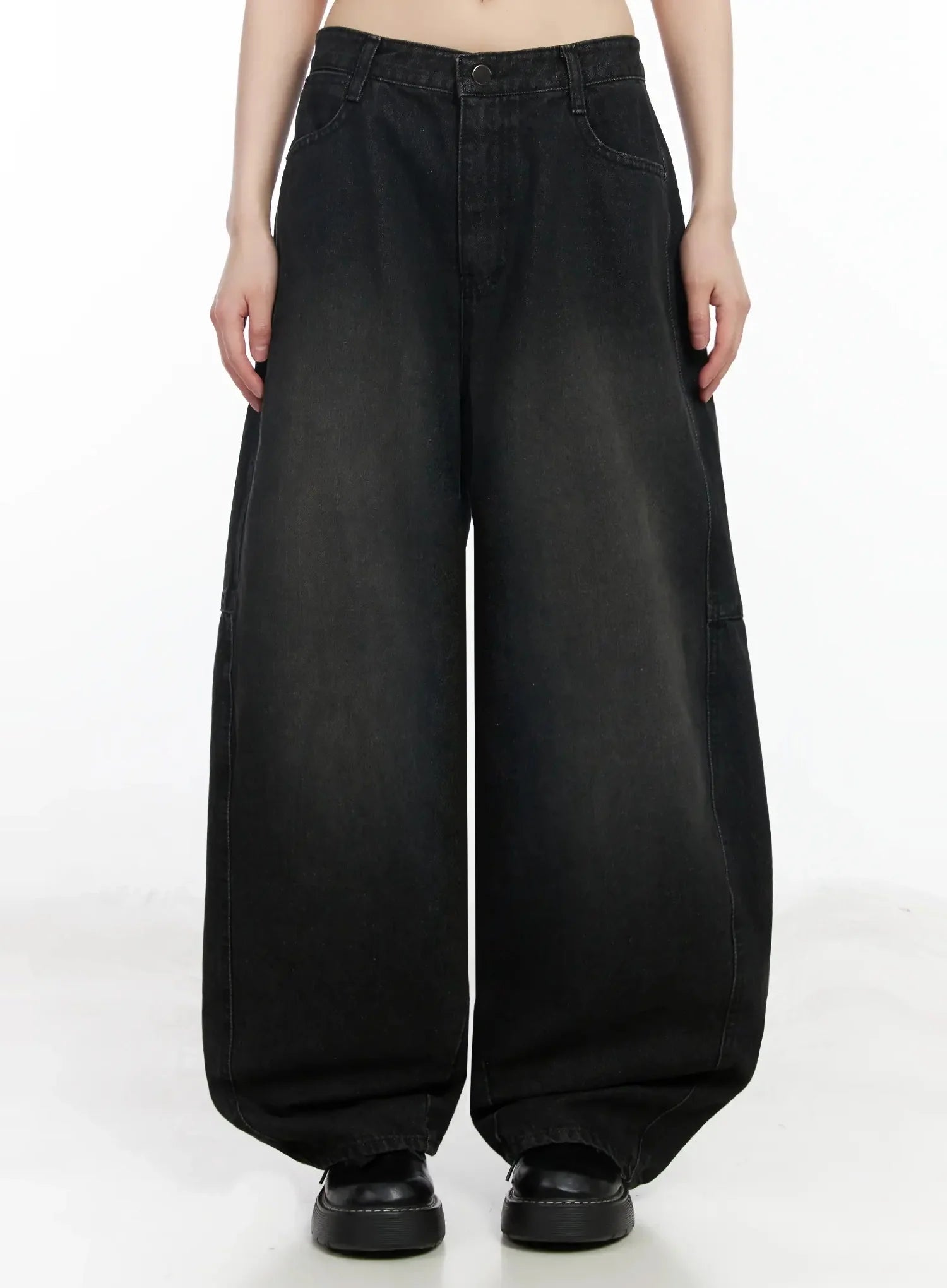 ni-ki-wide-jeans-im530 / Black