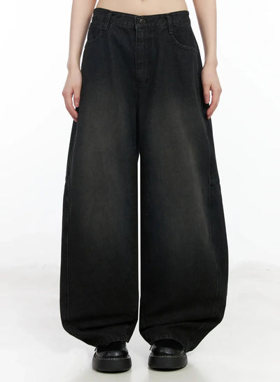 ni-ki-wide-jeans-im530 / Black