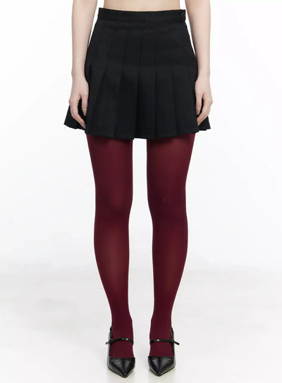pleated-mini-skirt-ij528 / Black