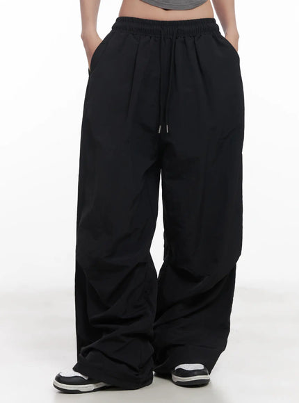 pintuck-active-track-pants-cu517 / Black