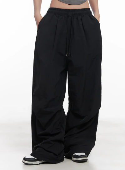 pintuck-active-track-pants-cu517 / Black