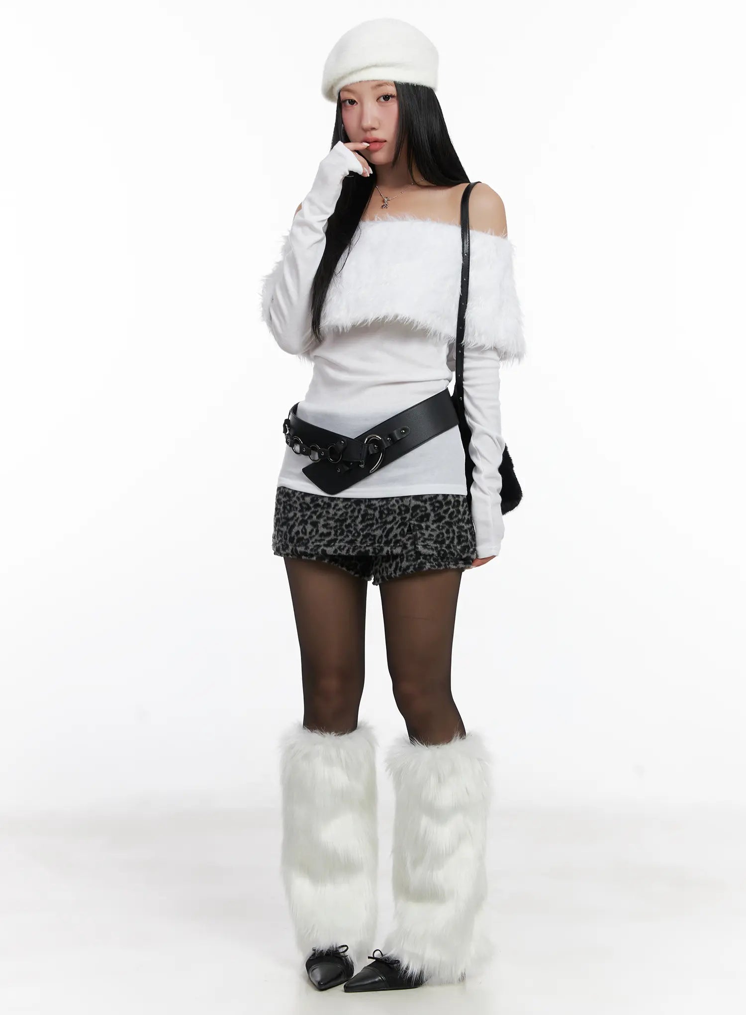 y2k-patterned-mini-skirt-cd501 / Black