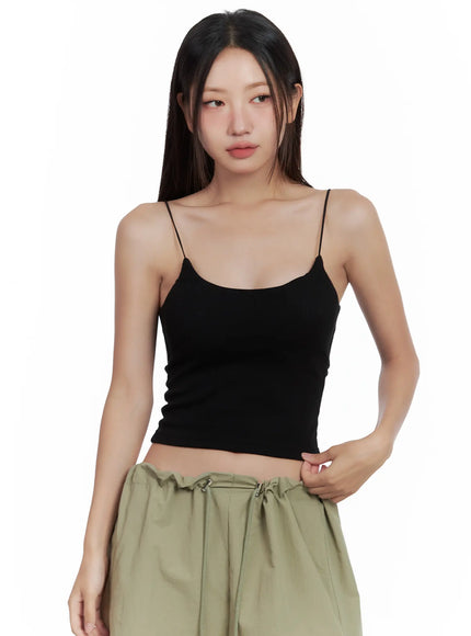 minimalist-ribbed-tank-cl509 / Black