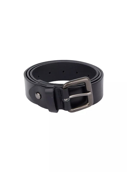 mens-matte-square-buckle-belt-io516 / Black
