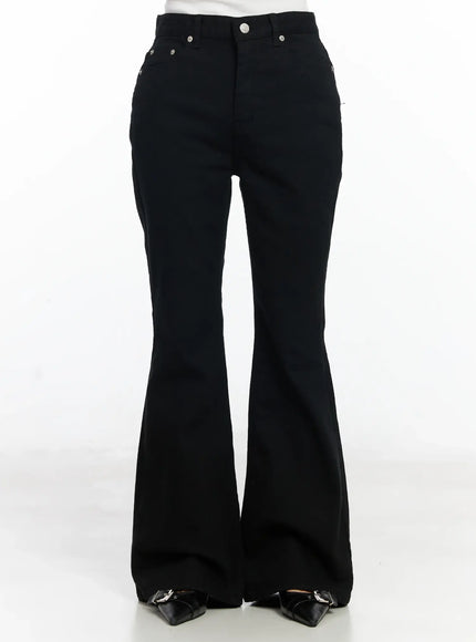 ellis-high-waist-bootcut-jeans-ij529 / Black