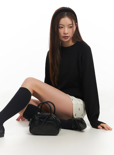 basic-round-neck-sweater-im513 / Black