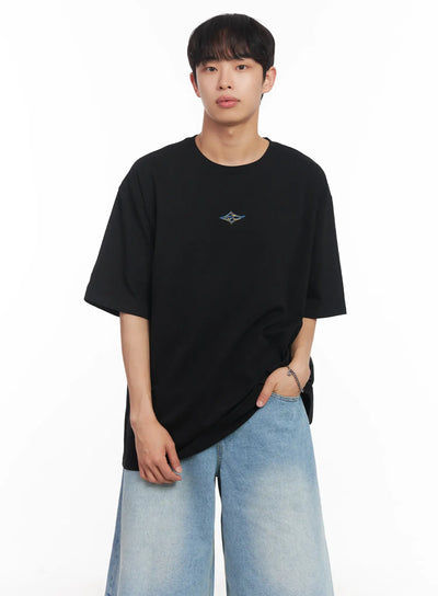 mens-small-graphic-oversize-tee-iu518 / Black