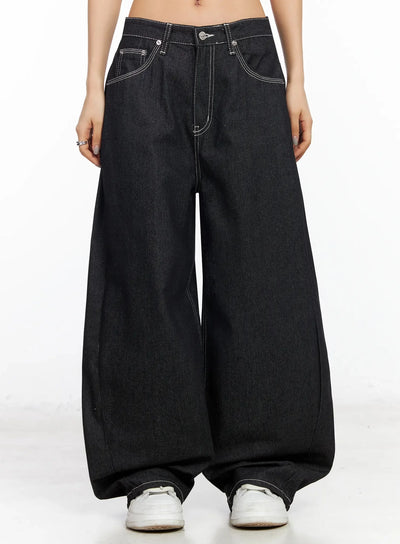 arlet-wide-leg-black-jeans-ca513 / Black