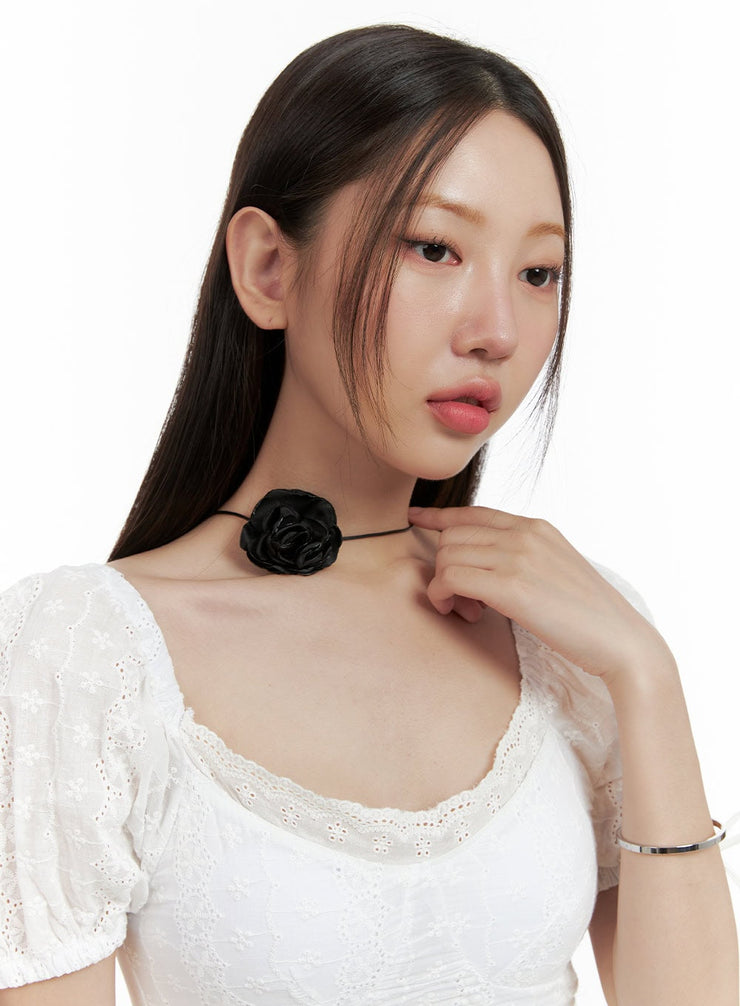 rosy-neck-choker-ol402 / Black